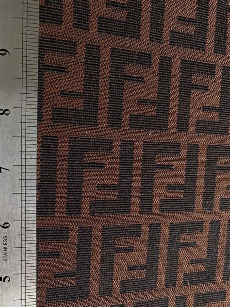 brown Fendi fabric